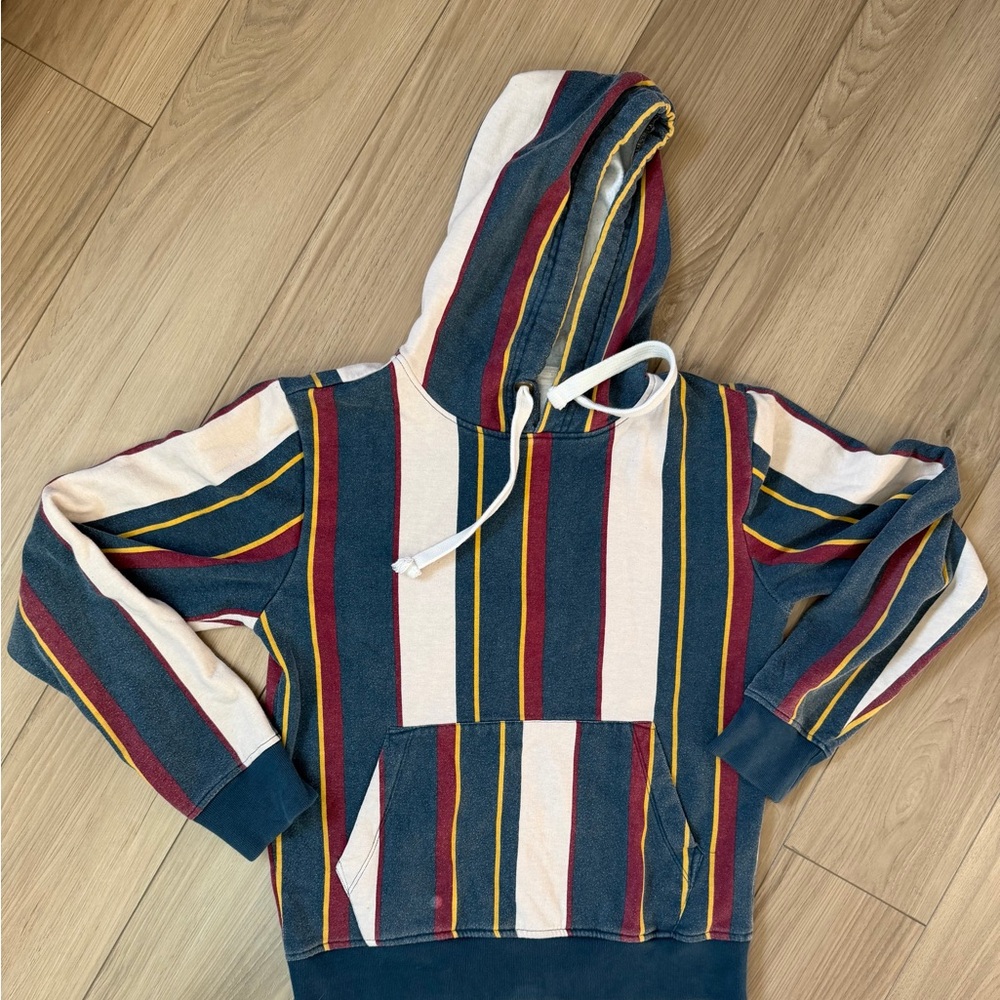 Knickerbocker VTG Striped Multicolor Hoodie Kangaroo Pocket Sz S